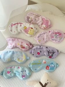 พร้อมส่ง ที่ปิดตาสำหรับ นอน พักผ่อน T212 ผ้าปิดตา ลายลิขสิทธิ์แท้ จาก SANRIO ลายการ์ตูน งานผ้าซาติน นุ่ม สายปรับได้