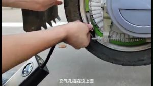 Air Compressor Car Tire Inflator Digital Tire Inflator Air Pump with 3 Gas Nozzle Wireless/Wired Car Air Pump 3600mah Lithium Battery Capacity