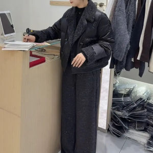 Shalldoer | Black High Class Large Collar Warm Cotton Down Jacket