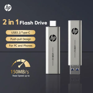 HP Type C Flash Drive 64GB 128GB 256GB 2 in 1 OTG USB3.2 Dual Use USB Flash Drive for Computer Mobile Phone Mini PC