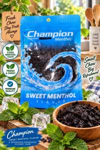 Champion Sweet Menthol Flavor Chewable Gum Cool Menthol Taste Fresh & Sweet Premium Quality