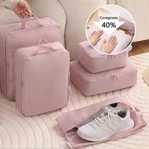 6-piece compression packing cube - Durable for luggage and clothing classification  storage bag