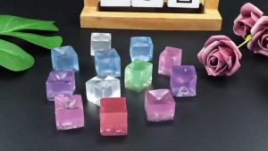 1/3/5/10 PCS Fidget Toy Mini Squishy Toys Ice Block Stress Ball Toy Kawaii Transparent Cube Square Stress Relief Squeeze Toy