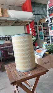 Lọc gió động cơ xe tải kích thước đường kính 270 cao 440 bằng sắt đáy sâu có lõi