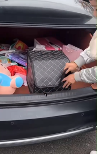 กล่องเก็บของในรถยนต์กล่องหนังกล่องเก็บของท้ายรถ กล่องเก็บของพับได้อเนกประสงค์กล่องเก็บของพับได้เก็บง่ายtc103/tc102ขนาดยาว30xกว้าง33xสูง28