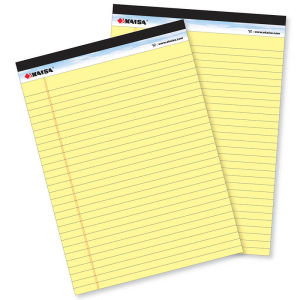 KAISA Single Yellow Paper Pad Tearable Line Design Upper Flip Legal Pad Writing Practice Notebook American Style Notebook