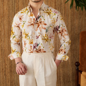 Áo Sơ Mi Nam Thời Trang Cotton Thoáng Khí Ôm Body