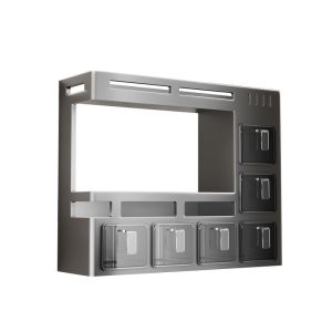 Non perforated kitchen seasoning storage rack multifunctional wall mounted household oil salt sauce vinegar storage rack