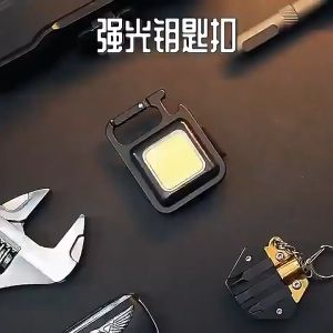 Mini Power LED Lampu Suluh Flashlight Multifuntional Rechargeable Battery Portable Keychain Light Lamp Torch Light