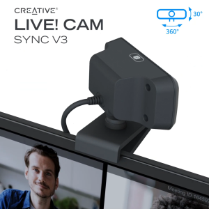 Creative Live Cam Sync V3 2K QHD Webcam with 4X Digital Zoom and Built-in Mics
