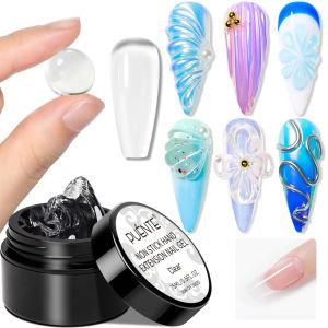 PUENTE 15ML Non Stick Hand Extension Nail Gel Clear White Solid Builder Nail Gel 3D Sculpture Carving Soak Off UV Nail Art Gel