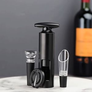 Vemtion ที่เปิดขวดไวน์แดง ที่เปิดขวดไวน์รูปตัว T ที่เปิดขวดแบบแมนนวล 4 in 1 สะดวกพกพา ใช้เปิดจุกไวน์แดงได้ พร้อมส่ง