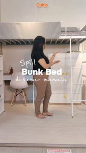 Cubic Ranjang Tingkat Besi / Ranjang Susun / Bunk Bed / LUNA BB 90