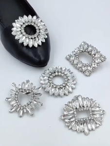 Eshylala Lady Shoe Clips Wedding Bride Shoes Decoration Women High Heel Charms Jewelry Shoes Rhinestones Crystal Decoration
