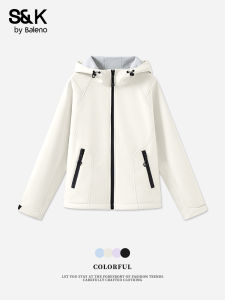 Early Autumn Womens Fleece Lined Waterproof Jacket Three-Proof High Quality Baleno S&K Series Short Outerwear Zipper Style