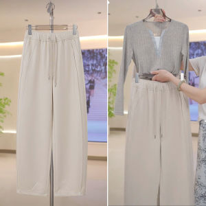 Loose Casual Pants High Waist Sporty Sweatpants Womens Fashion 2025 New Style Comfortable Feeling Trousers Casual Loose Fit