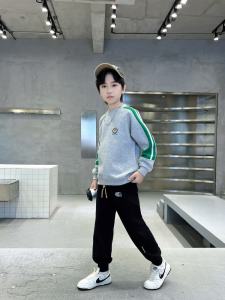 Thickened Fleece Sports Pants for Boys Autumn Winter Style Childrens Fashionable Sweatpants mid Waist Long Trousers