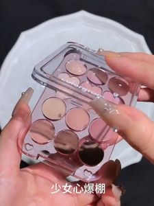 Bảng Phấn Mắt Sweet Mint 12 Ô Make Up Tone Màu Hàn Quốc Lâu Trôi QiQiShop