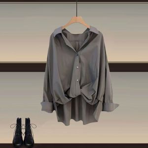 YNY | Retro Laid-back Versatile Long-sleeved Womens Shirt