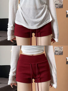 LANMENGYA | Drawstring Low Waist Skinny Fit Sports Shorts