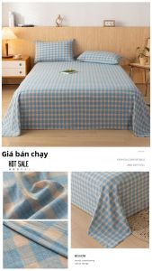 Grace | Bộ Drap Giường Bằng Cotton Rửa Bằng Nước