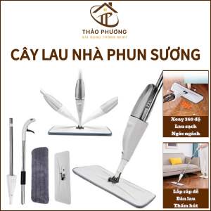 Cây Lau Nhà Phun Sương Aurora Chổi Lau Nhà Đa Năng Bền Bỉ Kèm Bình Xịt Nước 350ml