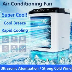 [pantorastar] Evaporative Air Cooler Desktop Atomizing Spray Fan Portable Humidification Air Conditioning Electric Fan 3 Wind Speed For Home