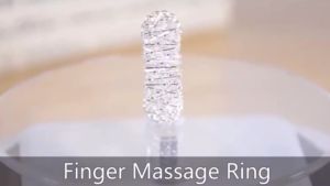 Finger Acupuncture Massager Ring for Pain Relief & Joint Stiffness Hand Therapy Ring TCM Massage Tool Come with Crystal Packa