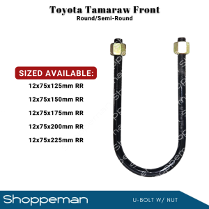 TOYOTA TAMARAW FRONT U BOLT U-BOLT WITH NUT ROUND SEMI-ROUND 12mm THK x 75mm Length
