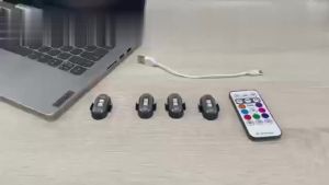 Đèn LED 8 Màu Cho Xe Máy Ô Tô Đèn Cảnh Báo Chống Va Chạm Chống Nước Có Điều Khiển Từ Xa Không Dây Dùng Cho Xe Đạp & An Toàn Khi Lái Xe Ô Tô