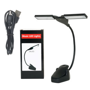 IRIN | DP-02 Dual-Head LED Rechargeable Flexible Music Stand Light Bendable Metal HoseUSB Rechargeable for Sheet Music & Piano