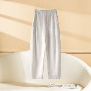 MEITESIJIAONU | Quần Capri Thun Cao Waisted