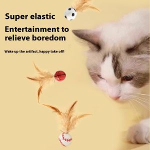 Bay gấu Đồ chơi cho mèo Quả bóng thể thao tương tác bóng lông Bóng đồ chơi đàn hồi tự Hi giảm đồ chơi hình thú cưng đồ chơi cho mèo ngột ngạt