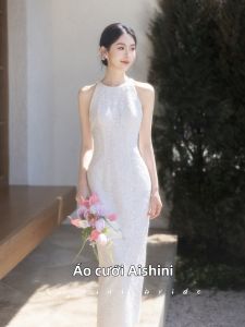 AISHINI | Đầm Cưới Trắng Qipao Đăng Ký