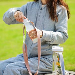 Solid Color Portable Water Bottle Hanging Rope Cross Diagonal Shoulder Strap for Outdoor Events Competitions And Festivals
