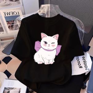 LIREGONGZHU | Áo Thun Mùa Hè Bằng Cotton Cho Bé Gái