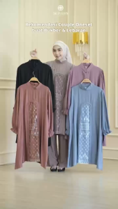 New One Set Arzema Setelan Wanita Terbaru Dan Terviral 2025 Bahan Crinkle Combinasi Brukat Di Tengah