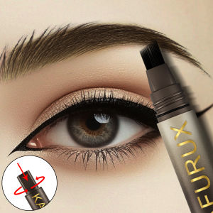 3 Colors 3D Dye Eyebrow pen Hairling Anti-smudge Waterproof Long Lasting Black Brown Large Brush Natural Wild Eye Makeup Cream
