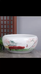 【Sean Planters’】 Elegant Micro Lotus Ceramic Porcelain Pot (No Hole) For Mini Lotus Bowl Lotus Aquatic Plants Fish Tank CNY Decoration 精美碗莲盆陶瓷花盆无孔盆锦鲤缸笔洗 小荷花养鱼盆 Small Cooking Pot - Lazada