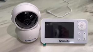 4.3 Inch IPS Screen Baby Monitor 2K 3MP PTZ Camera Dual Lens Split-Screen WiFi Wireless Auto Tracking APP Remote Control