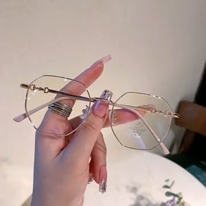 SUNYMALL thời trang Bảo vệ bức xạ Kính khung kim loại Chống Đèn xanh Máy vi tính gọng kính cho phụ nữ và nam giới