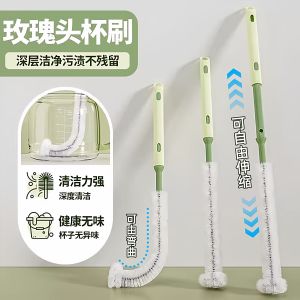 Extendable Universal Long Handle Straw Brush Cup Bottle Cleaning Brush for Milk Bottle And Barrel Water Bucket Multi-Purpose