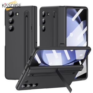 Kisscase cho Samsung Galaxy Z gấp 6 5 4 3 5g Ốp thân thiện với da Bút cảm ứng với bản lề tấm dán bảo vệ màn hình bao gồm tất cả giá đỡ gấp Ốp lưng cho Samsung chống sốc Samsung Galaxy Z gấp 6 5 4 3