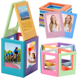 5/10/20pcs Magnetic Photo Frames for Fujifilm Instax Mini Film Papers Double Sided Fridge Picture Frame Magnets Artwork Frames
