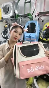 Balo thú cưng Hello Cat siêu cute rộng rãi