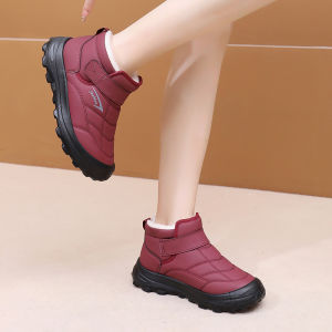 Womens cotton shoes for winter 2025 warm and comfortable casual and versatile waterproof and anti-slip wear-resistant shipping