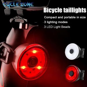 Bike Rear Light 3 LED Cycling Tail Lights MTB Road Bicycle Safety Warning Flash Taillight Cycling Back Lamp for Night Riding
