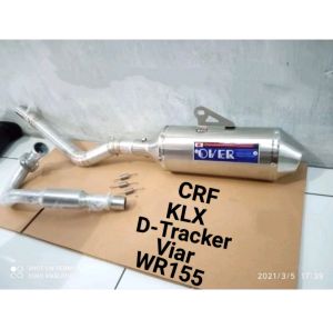 KNALPOT RACING OVER CRF 150 KLX D-Tracker150 WR155 Viar cross 150 silincer over stainless fuKNALPOT RACING NORIFUMI CRF 150 KLX D-Tracker150 WR155 Viar cross 150 silincer over stainless fullsystemllsystem