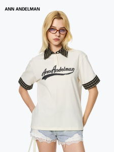 ANN ANDELMAN | Summer Casual Retro Check Patchwork Collar Shirt