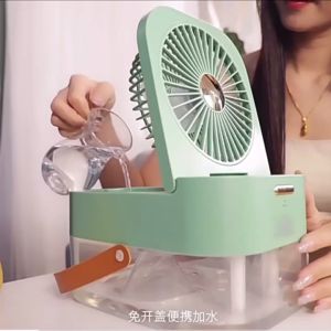 JX-001 Kipas Angin AC Mini Portable Handle USB Humidifier Night Light